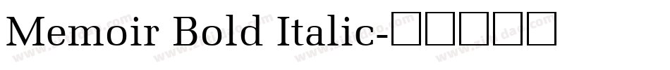 Memoir Bold Italic字体转换